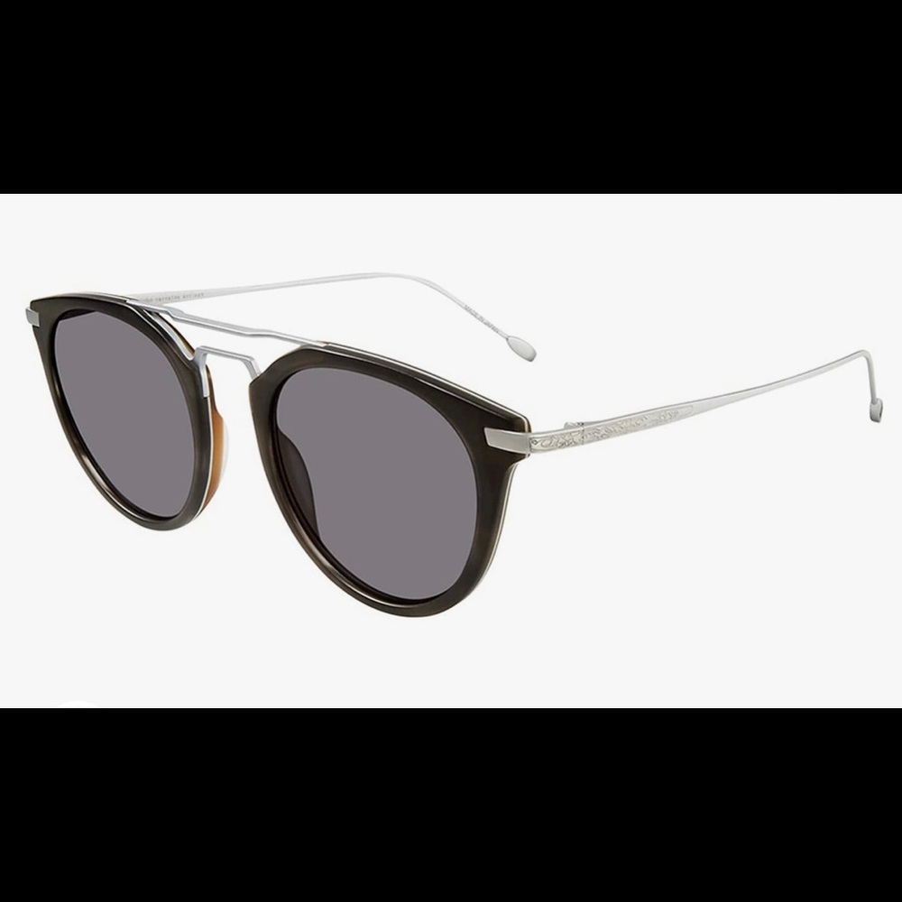 John Varvatos v522 Gray Horn Mens Sunglasses- brand new with case